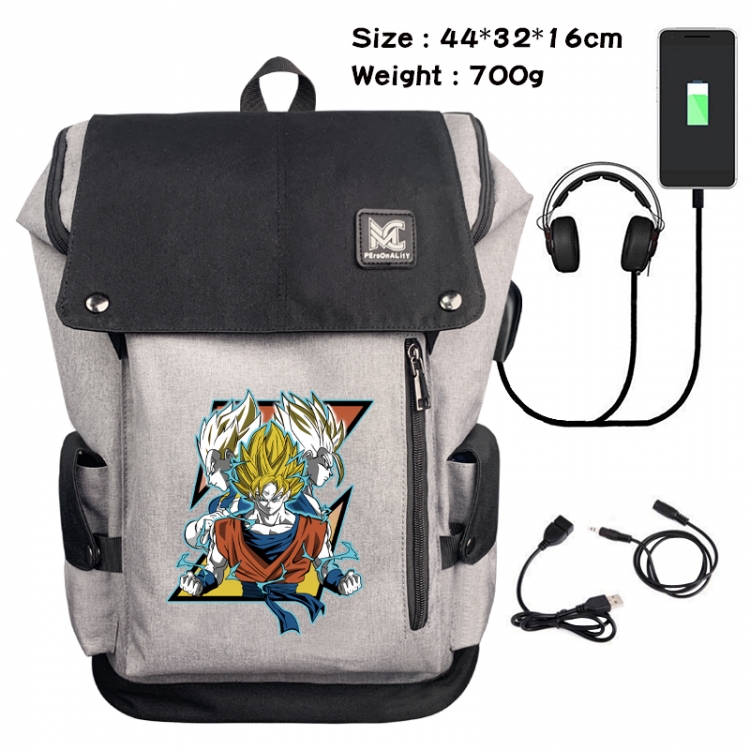 DRAGON BALL Animation anti-theft canvas bucket backpack 44X32X16CM