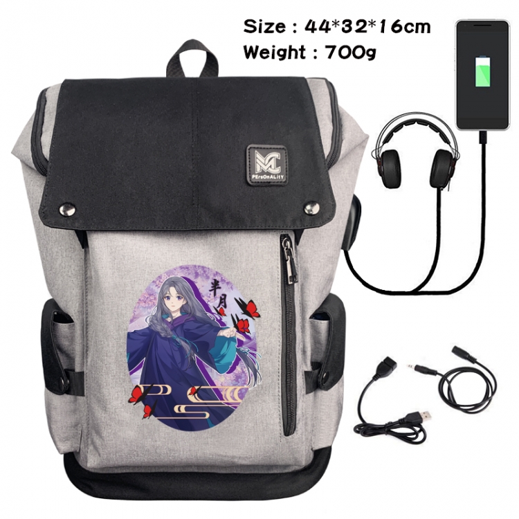 Heaven Official's Blessing Animation anti-theft canvas bucket backpack 44X32X16CM