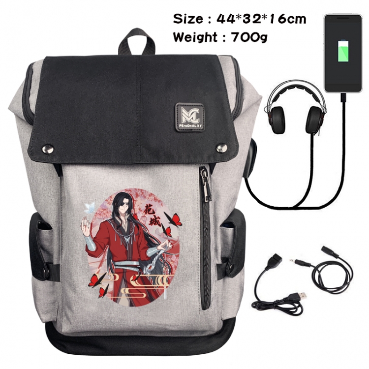 Heaven Official's Blessing Animation anti-theft canvas bucket backpack 44X32X16CM