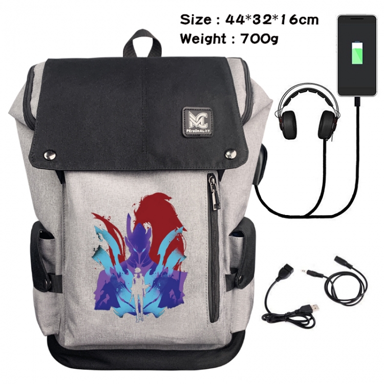 Solo Leveling:Arise Animation anti-theft canvas bucket backpack 44X32X16CM