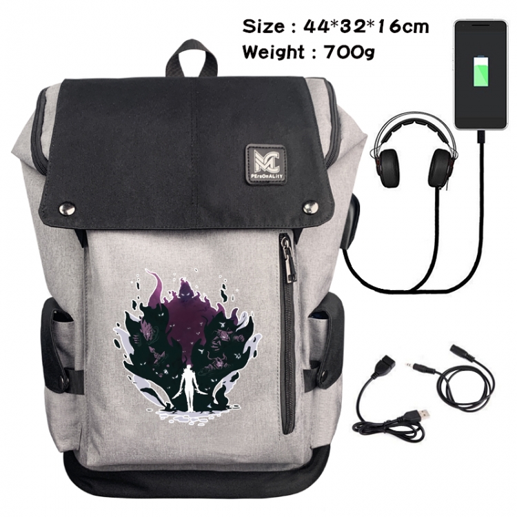 Solo Leveling:Arise Animation anti-theft canvas bucket backpack 44X32X16CM