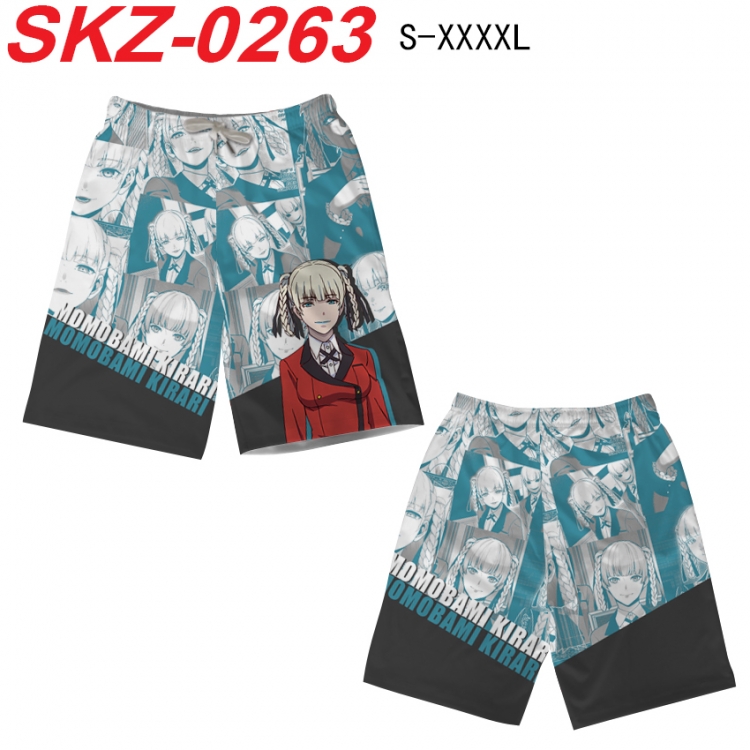 Kakegurui Anime full-color digital printed beach shorts from S to 4XL SKZ-0263