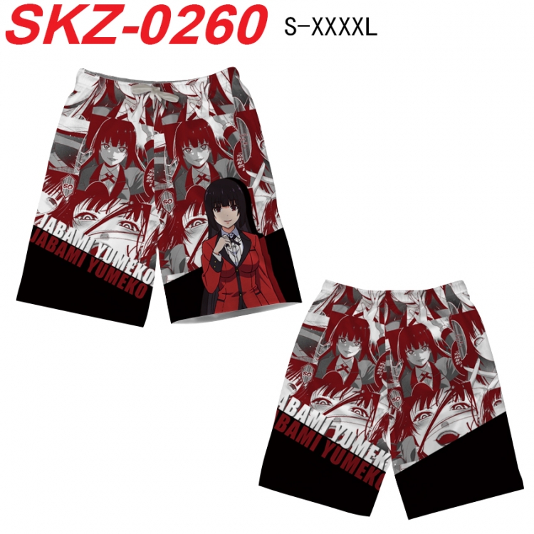 Kakegurui Anime full-color digital printed beach shorts from S to 4XL SKZ-0260