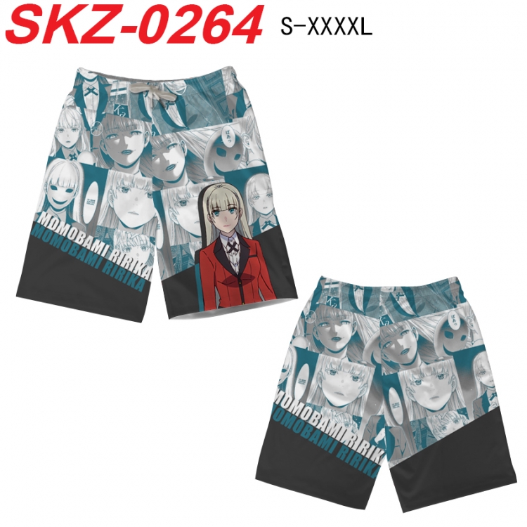 Kakegurui Anime full-color digital printed beach shorts from S to 4XL SKZ-0264