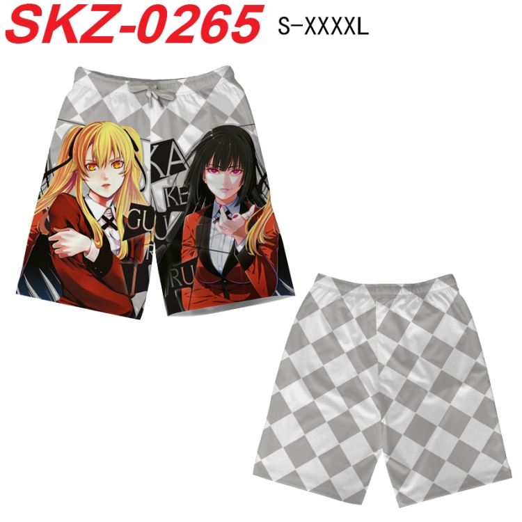 Kakegurui Anime full-color digital printed beach shorts from S to 4XL SKZ-0265