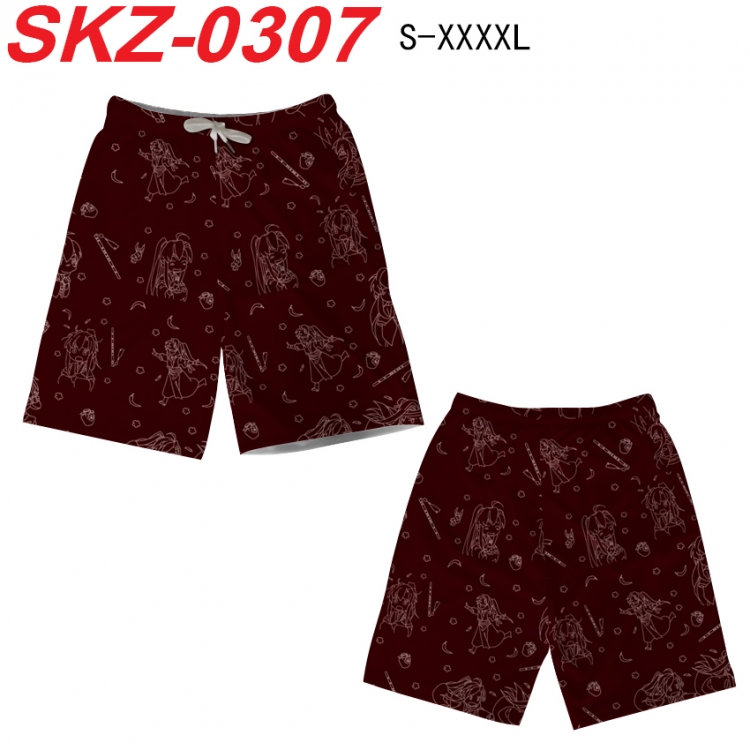 The wizard of the de Anime full-color digital printed beach shorts from S to 4XL SKZ-0307