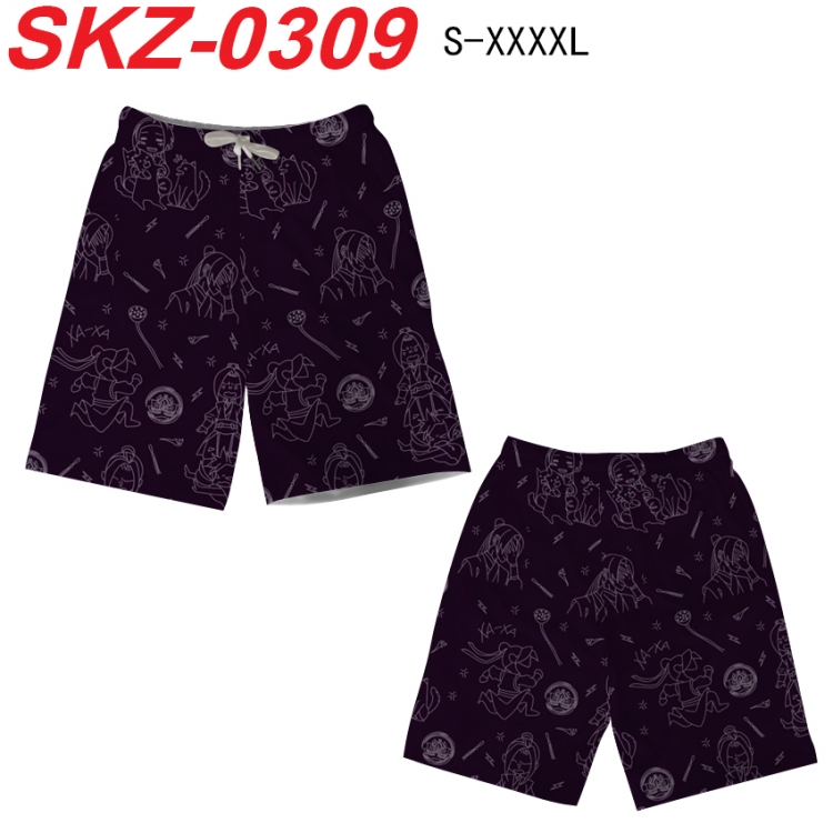 The wizard of the de Anime full-color digital printed beach shorts from S to 4XL SKZ-0309