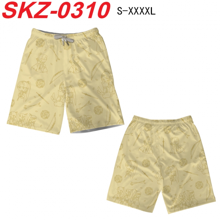 The wizard of the de Anime full-color digital printed beach shorts from S to 4XL SKZ-0310