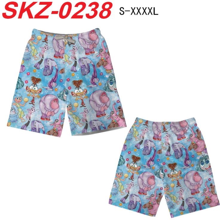 Inside Out Anime full-color digital printed beach shorts from S to 4XL SKZ-0238