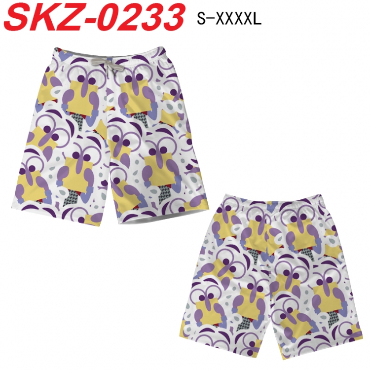 Inside Out Anime full-color digital printed beach shorts from S to 4XL SKZ-0233