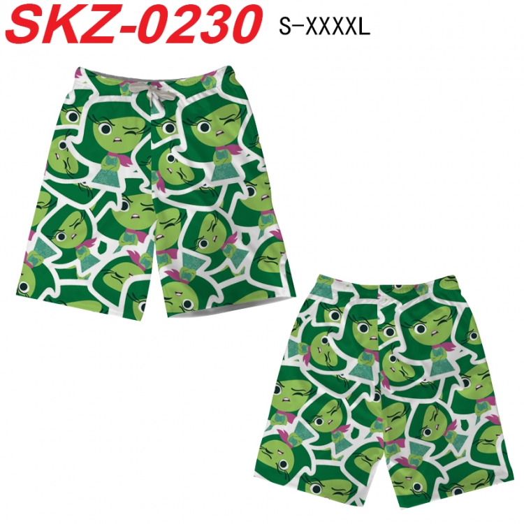 Inside Out Anime full-color digital printed beach shorts from S to 4XL SKZ-0230