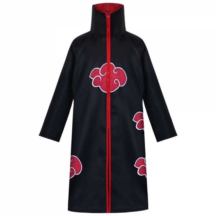 Naruto Standing collar cloak cosplay red cloud robe performance costume from S to 2XL price for 2 set