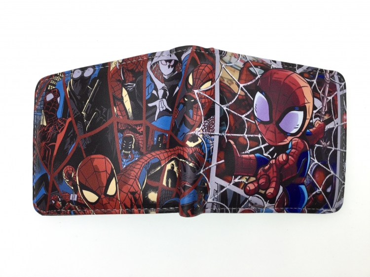 Spiderman Anime two fold  Short wallet 11X9.5CM 60G  B-1756