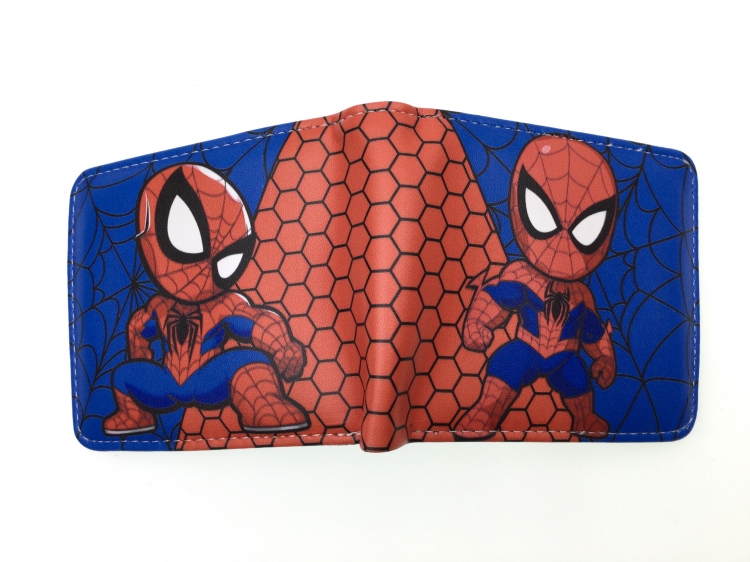 Spiderman Anime two fold  Short wallet 11X9.5CM 60G   B-1754