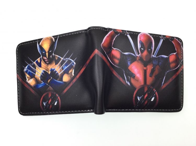 Deadpool Anime two fold  Short wallet 11X9.5CM 60G B-1752