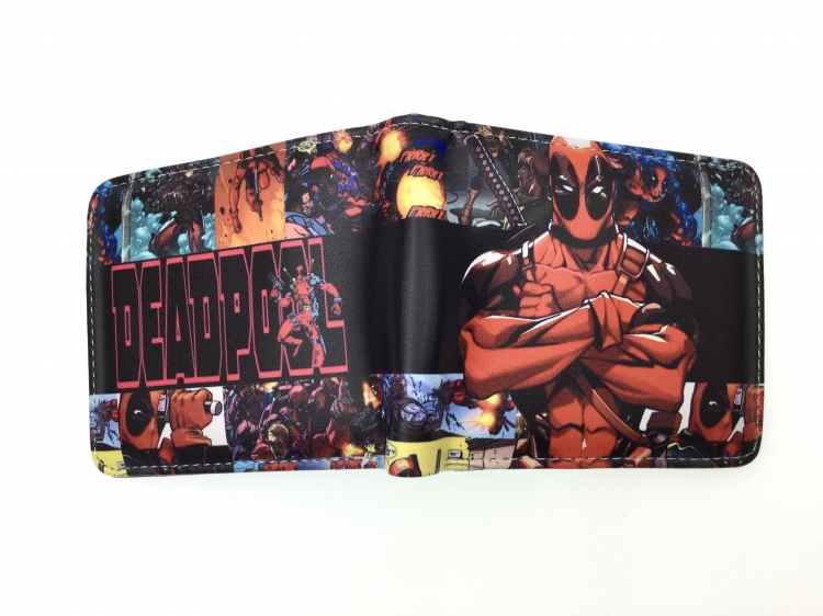 Deadpool Anime two fold  Short wallet 11X9.5CM 60G B-1762