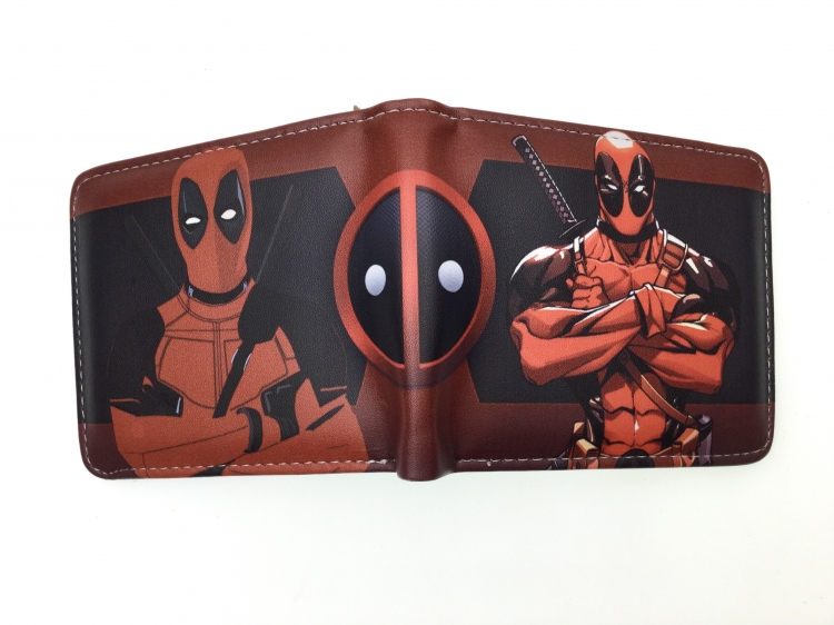 Deadpool Anime two fold  Short wallet 11X9.5CM 60G  B-1764