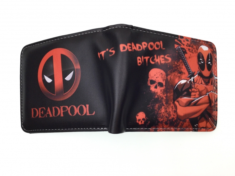 Deadpool Anime two fold  Short wallet 11X9.5CM 60G B-1763