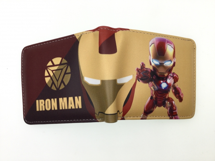 Iron Man Anime two fold  Short wallet 11X9.5CM 60G B-1758