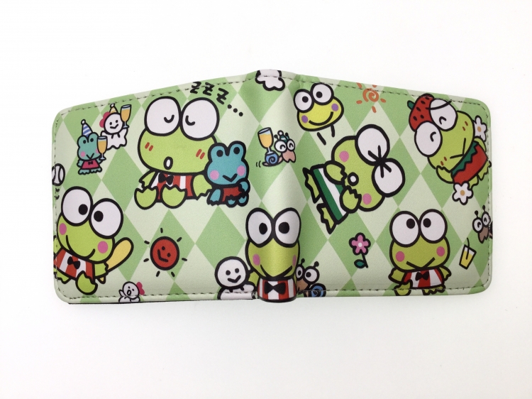 Big eyed frog Anime two fold  Short wallet 11X9.5CM 60G  B-1732