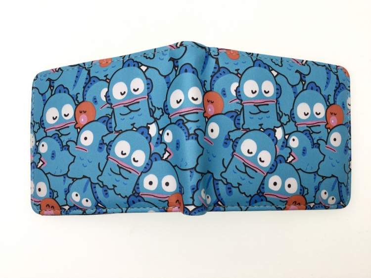 Ugly fish Anime two fold  Short wallet 11X9.5CM 60G  B-1731