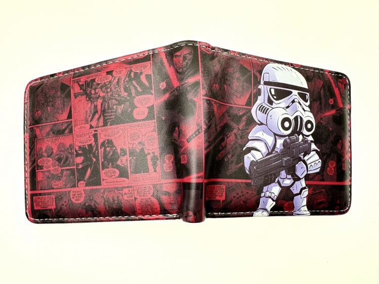 Star Wars Anime two fold  Short wallet 11X9.5CM 60G   B-1737