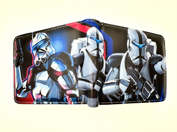 Star Wars Anime two fold  Short wallet 11X9.5CM 60G B-1736