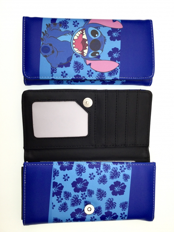 Lilo & Stitch Anime full color button PU long wallet