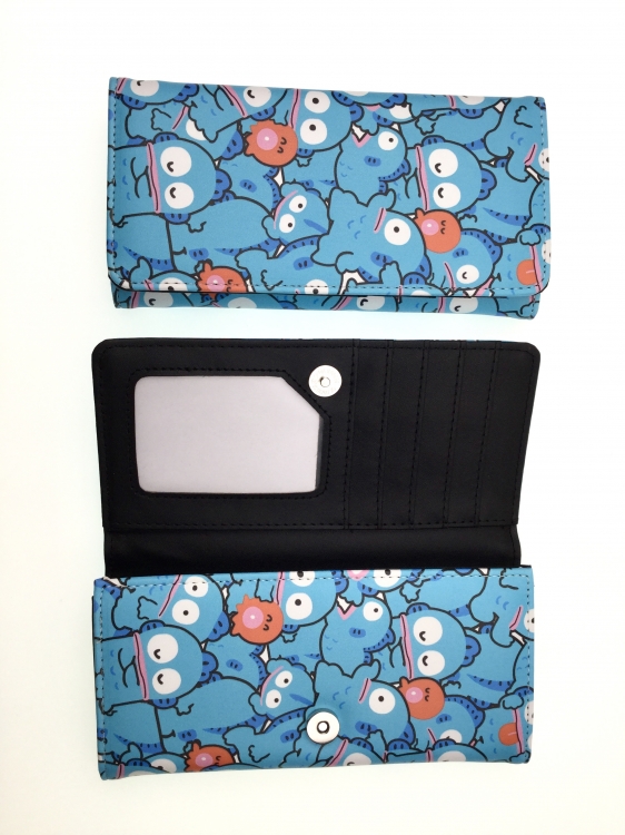 Ugly fish Anime full color button PU long wallet