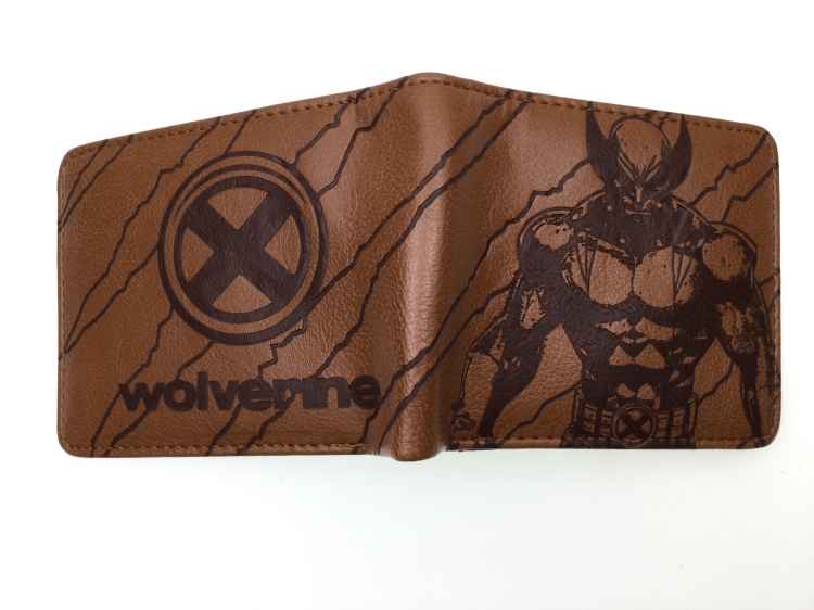 Wolverine Half fold embossed short leather wallet 11X10CM