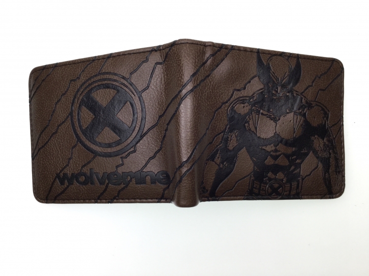 Wolverine Half fold embossed short leather wallet 11X10CM