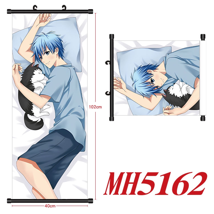 Kuroko no Basuke Anime black Plastic rod Cloth painting Wall Scroll 40X102CM 