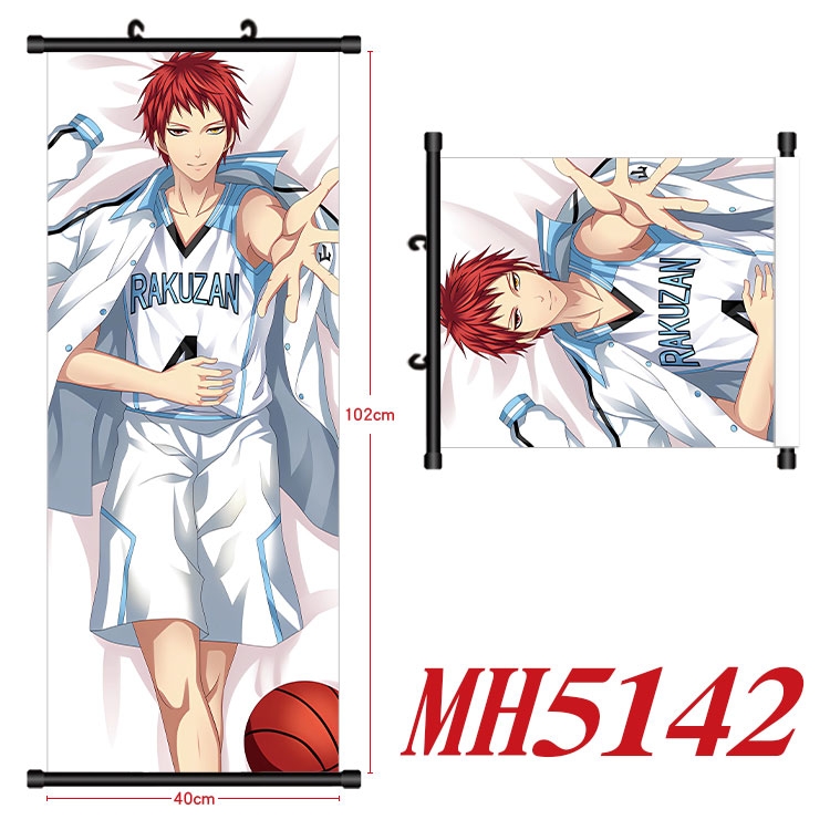 Kuroko no Basuke Anime black Plastic rod Cloth painting Wall Scroll 40X102CM 