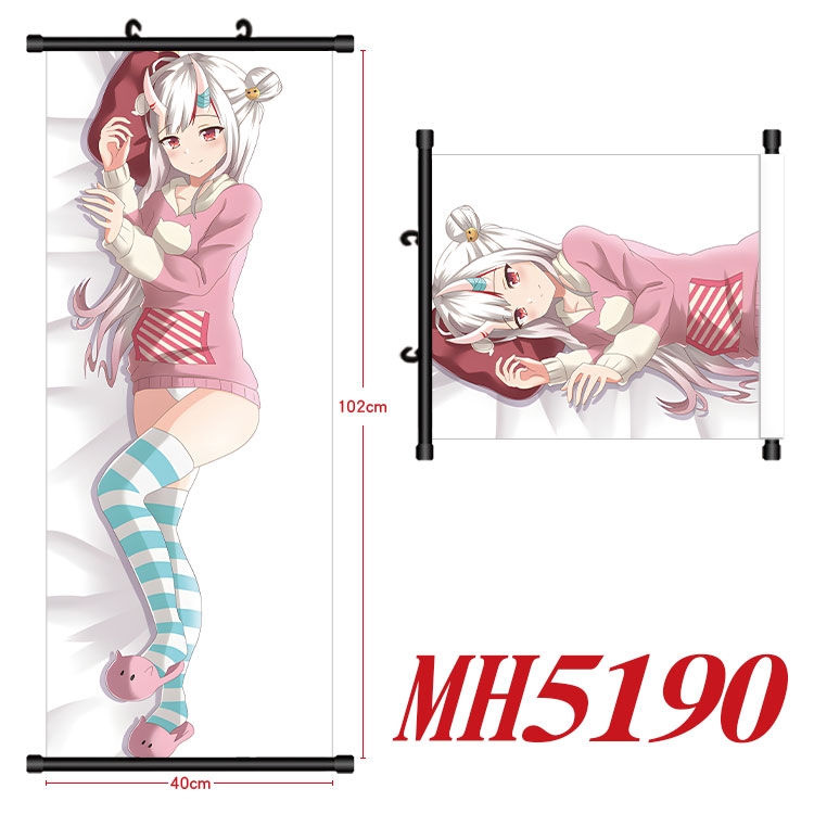 Bai Gui Ling Mu  Anime black Plastic rod Cloth painting Wall Scroll 40X102CM