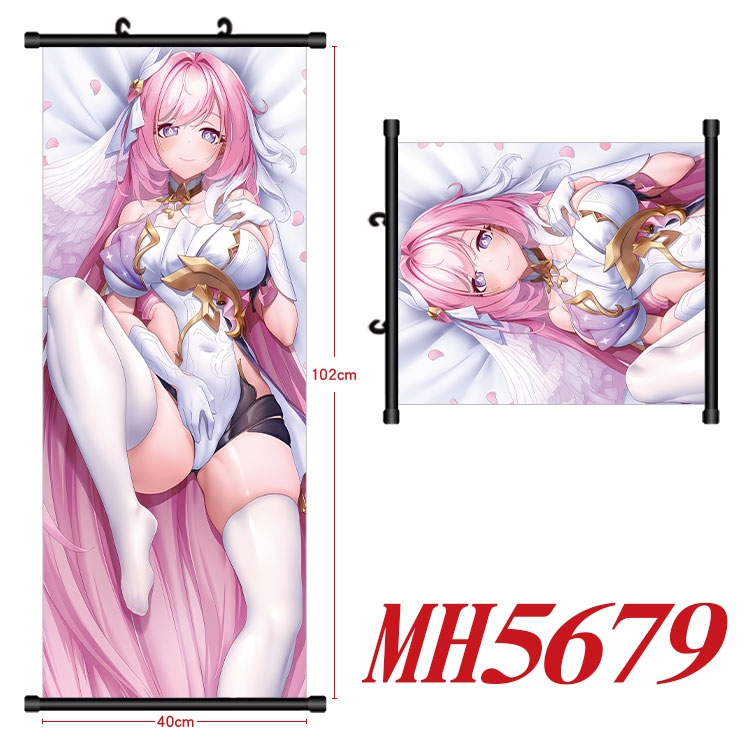 Collapse 3  Anime black Plastic rod Cloth painting Wall Scroll 40X102CM