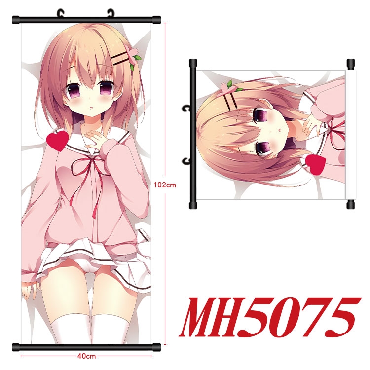 Is the order a rabbit   Anime black Plastic rod Cloth painting Wall Scroll 40X102CM