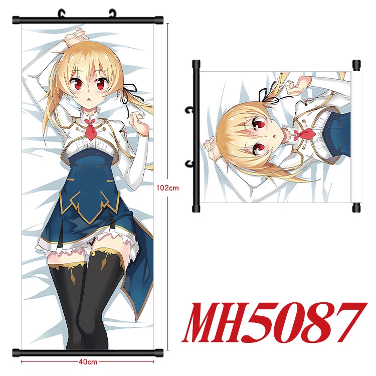 UNDEFEATED BAHAMUT CHRONICLE Anime black Plastic rod Cloth painting Wall Scroll 40X102CM