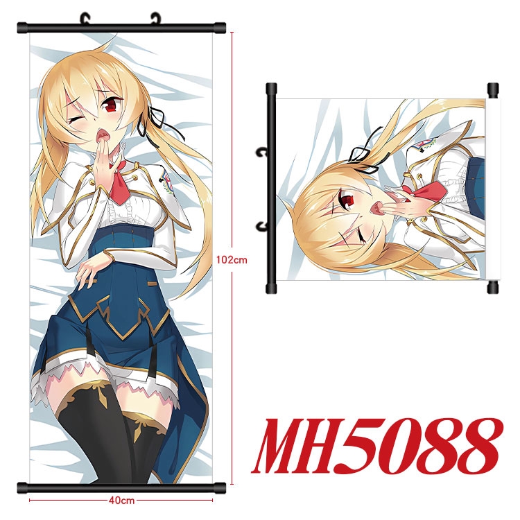 UNDEFEATED BAHAMUT CHRONICLE Anime black Plastic rod Cloth painting Wall Scroll 40X102CM