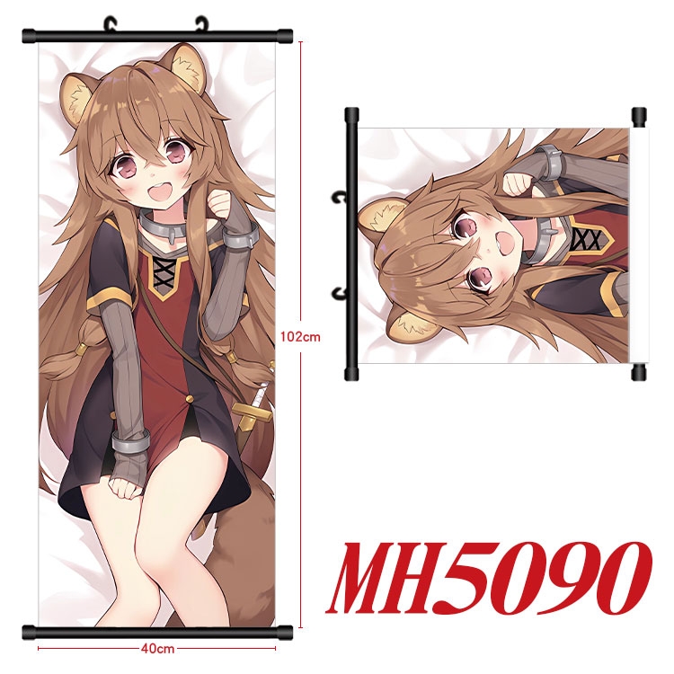 Tate no Yuusha no Nariagari Anime black Plastic rod Cloth painting Wall Scroll 40X102CM