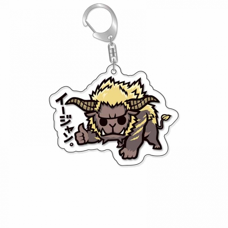 Monster Hunter Anime Acrylic Keychain Charm price for 5 pcs 1701