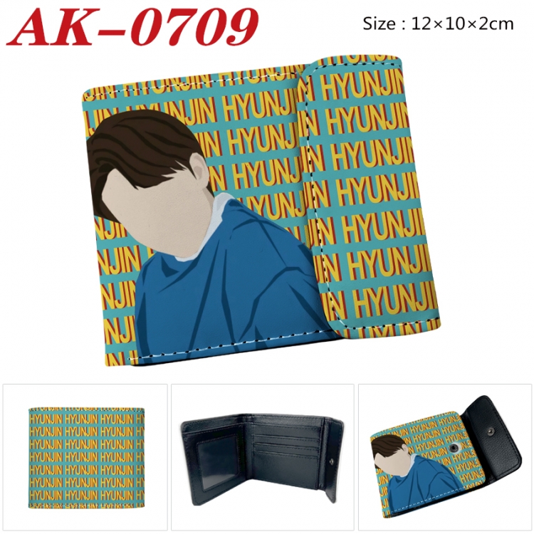 straykids Anime PU leather full color buckle 20% off wallet 12X10X2CM AK-0709