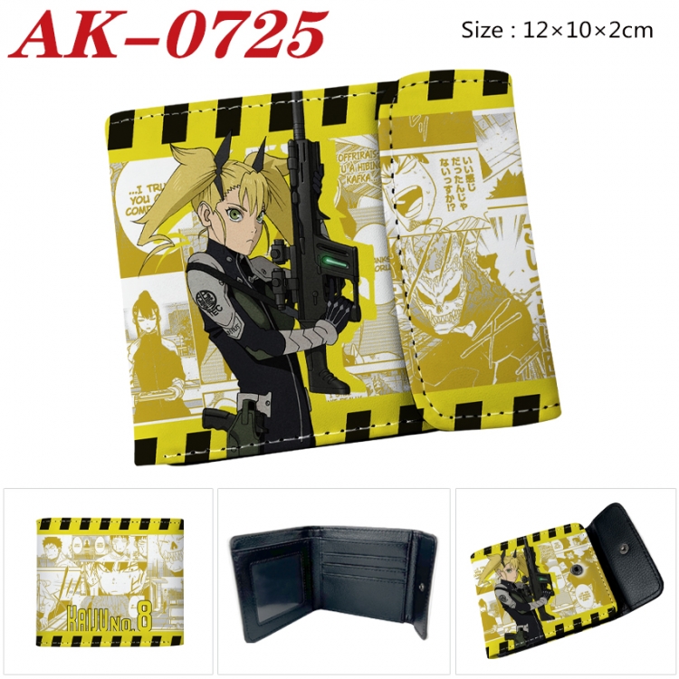 KAIJU NUMBER EIGHT Anime PU leather full color buckle 20% off wallet 12X10X2CM