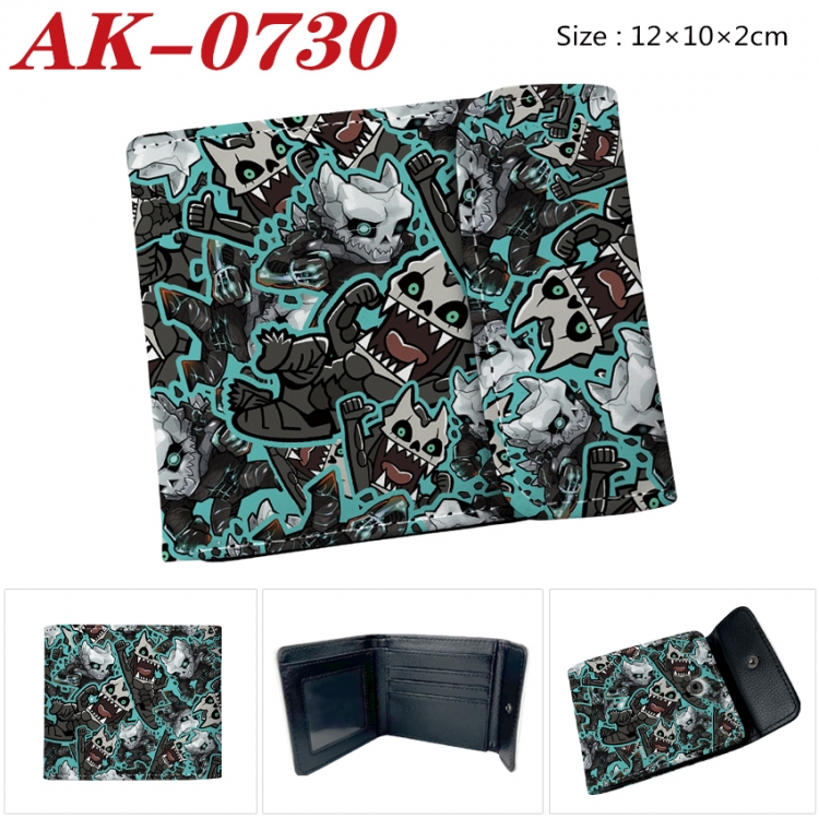 KAIJU NUMBER EIGHT Anime PU leather full color buckle 20% off wallet 12X10X2CM