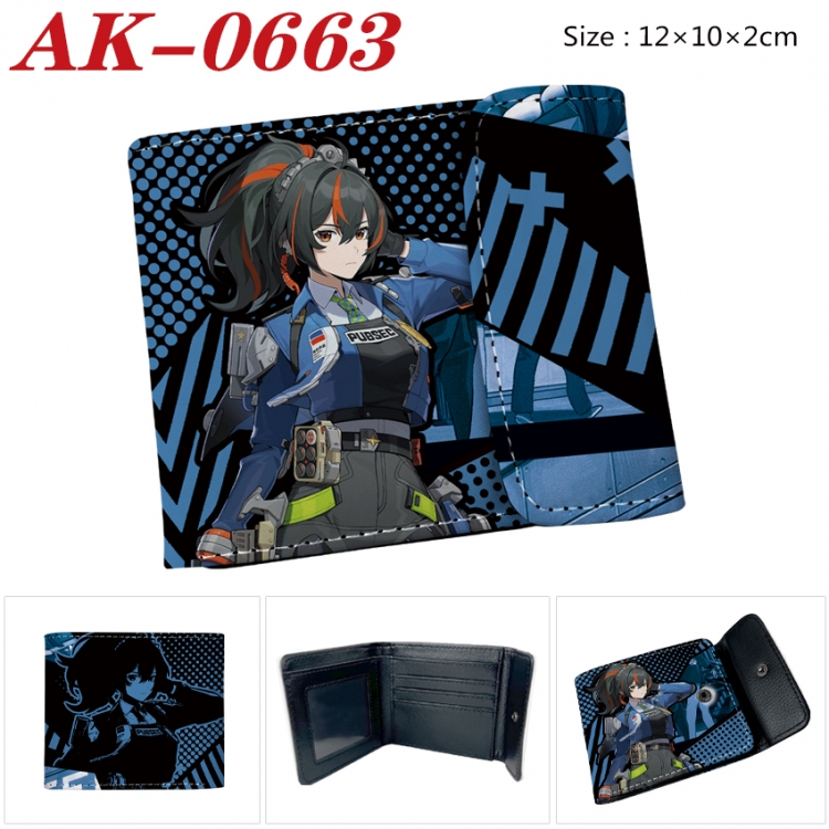 Zenless Zone Zero Anime PU leather full color buckle 20% off wallet 12X10X2CM