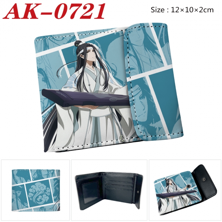 The wizard of the de Anime PU leather full color buckle 20% off wallet 12X10X2CM AK-0721