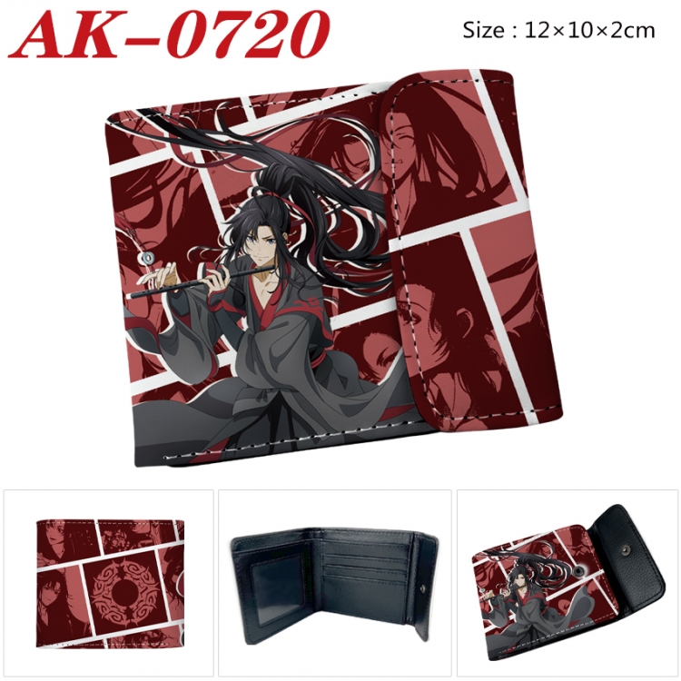 The wizard of the de Anime PU leather full color buckle 20% off wallet 12X10X2CM AK-0720