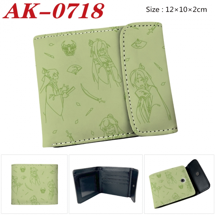 The wizard of the de Anime PU leather full color buckle 20% off wallet 12X10X2CM AK-0718