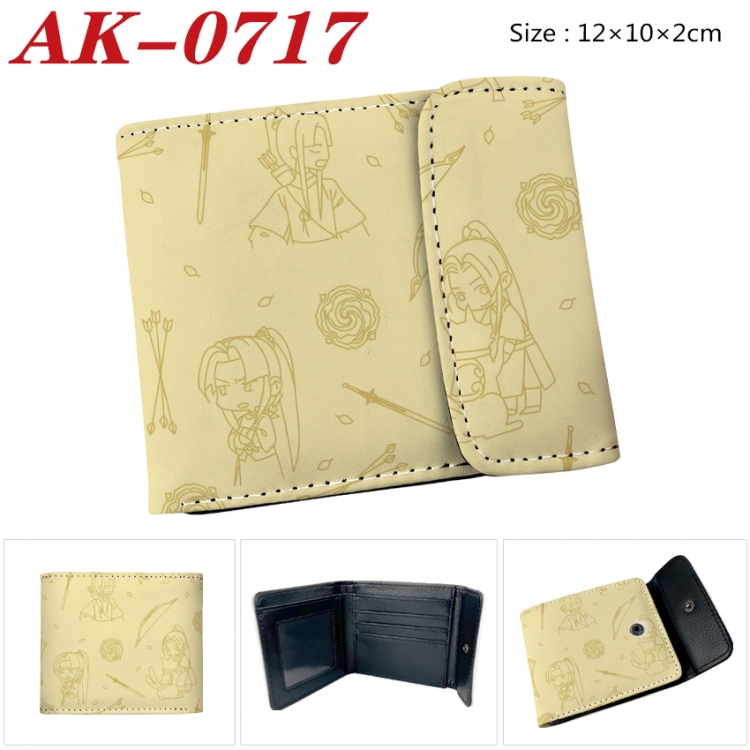 The wizard of the de Anime PU leather full color buckle 20% off wallet 12X10X2CM AK-0717