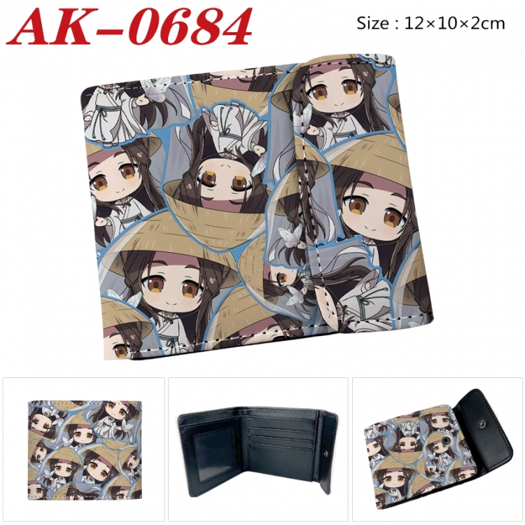 Heaven Official's Blessing Anime PU leather full color buckle 20% off wallet 12X10X2CM AK-0684