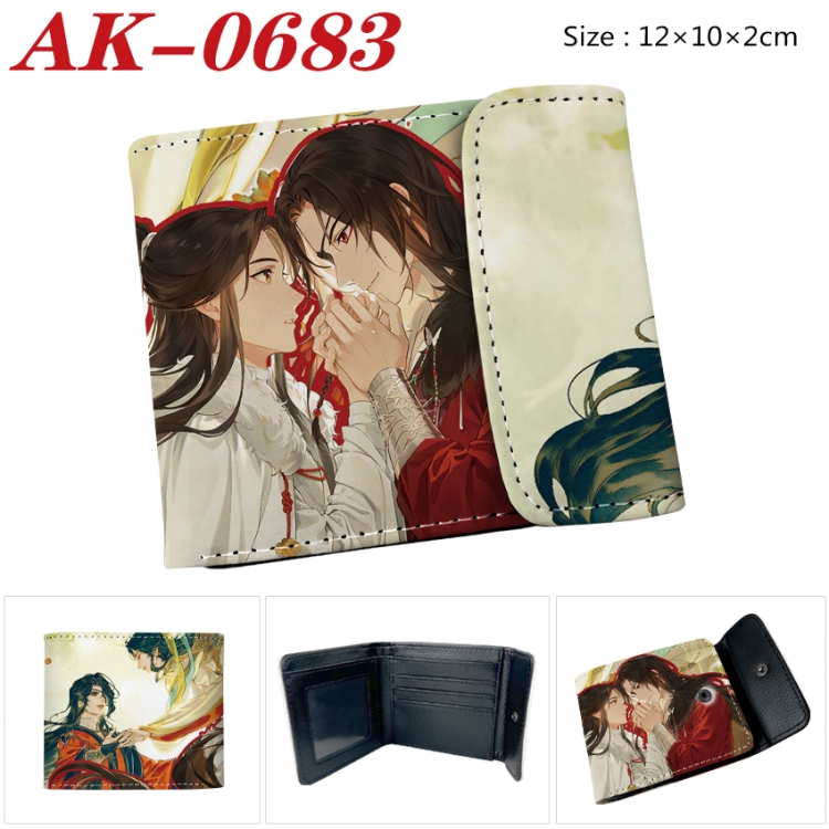 Heaven Official's Blessing Anime PU leather full color buckle 20% off wallet 12X10X2CM  AK-0683